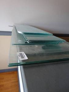 lot 39948 image: Glass Shelving Lot (dimensions listed in description)