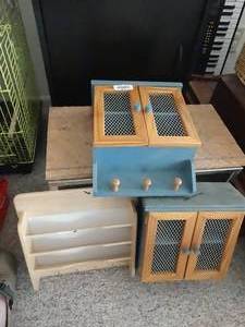lot 24155 image: Book Shelf and wall Cabinets