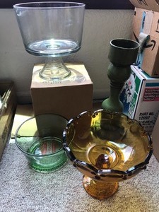 lot 24220 image: Beautiful Pedestal Glassware - Lot of Several Larger Serving Pieces