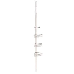 lot 1129 image: Style Selections 113-in H Steel Tension Pole Freestanding Shower Caddy