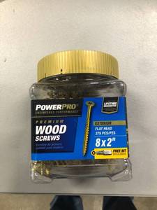 lot 1150 image: Power Pro premium wood screws 8X2