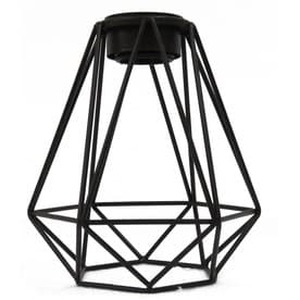 lot 1155 image: Portfolio 8.8-in H 8-in W Black Wire Geometric Pendant Light Shade. set of 2