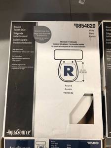 lot 1161 image: Aquasource White Round Slow Close Toilet Seat Hy-pp05