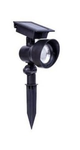 lot 1184 image: Portfolio 20-Lumen Black Solar LED landscape flood ligh