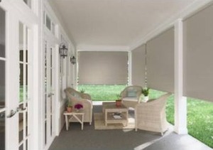 lot 1194 image: Coolaroo Simple lift 96 x 72 medium biege light filter cordless outdoor rolling shade