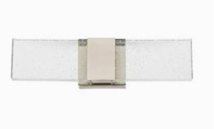 lot 1223 image: allen  roth Waldorf 1-Light 18-in Brushed Nickel Rectangle LED Vanity Light