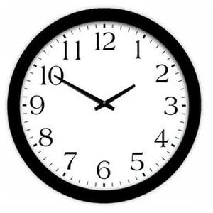 lot 1238 image: Style Selections 9-in Ss 9 Black Clock