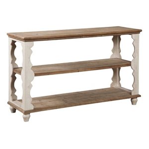 lot 30744 image: Signature Design by Ashley Alwyndale Farmhouse WhiteBrown Console Sofa Table