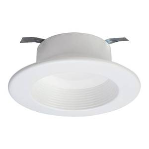 lot 30807 image: Halo 4 in. White Integrated LED Recessed Downlight Trim with Selectable Color Temperature