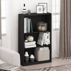 lot 30832 image: Furinno JAYA Simple Home 3-Tier Adjustable Shelf Bookcase, Blackwood