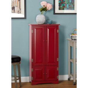 lot 30893 image: Versatile Wood 4-Door Floor Cabinet