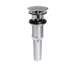 lot 46746 image: Keeney K820-75 Push Button Bathroom Sink Drain with Overflow, Chrome