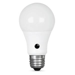 lot 46795 image: Feit Electric 60-Watt Equivalent Daylight (5000K) A19 IntelliBulb Dusk to Dawn CEC Title 20 Compliant 90 CRI LED Light Bulb