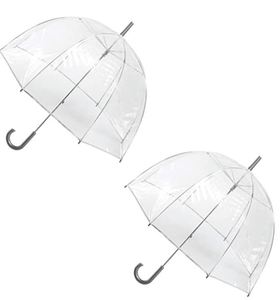 lot 30685 image: Totes Clear Bubble Umbrella 2 Pack