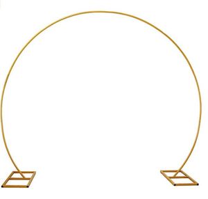 lot 30692 image: LANGXUN Large Size Golden Metal Circle Balloon Arch Decoration