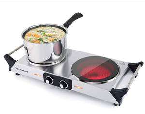 lot 30769 image: ES - 3203c Techwood double infrared cooktop