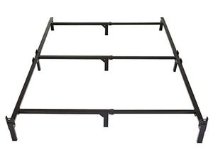 lot 30775 image: 9-Leg Support Metal Bed Frame - Strong Support for Box Spring and Mattress, Full