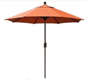 lot 30887 image: EliteShade Sunbrella 9Ft Market Umbrella Patio Outdoor Table Umbrella with Ventilation and 5 Years Non-Fading Top,Rust