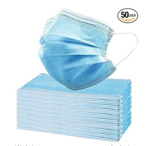 lot 46765 image: ZHUYI DISPOSABLE PROTECTIVE MASK 3 LAYERS 50PK