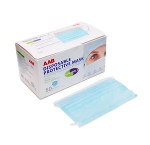 lot 46768 image: AAB DISPOSABLE PROTECTIVE MASK 50pk