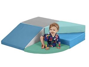 lot 46854 image: ECR4Kids - ELR-12669F-CT SoftZone Tiny Twisting Foam Corner Climber - Indoor Active Play Structure for Toddlers and Kids - Soft Foam Play Set, Contemporary