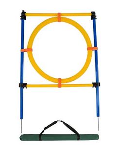 lot 46920 image: Trademark Innovations 26 Diameter Dog Agility Jumping Training Hoop with Carry Bag