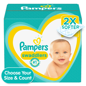 lot 9142 image: Pampers Swaddlers Soft and Absorbent Diapers, Size 3, 168 Ct