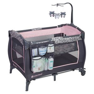 lot 9194 image: Baby Trend Trend-E Nursery Center Playard, Starlight Pink