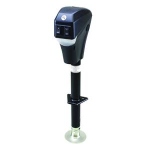 lot 9197 image: Lippert 285318 Black 3500 lb. Capacity Electric 18 Stroke RV Tongue Jack