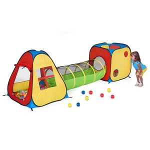 lot 9230 image: UTEX 3 in 1 Pop Up Play Tent with Tunnel, Ball Pit for Kids, Boys, Girls, Babies and Toddlers, IndoorOutdoor Playhouse