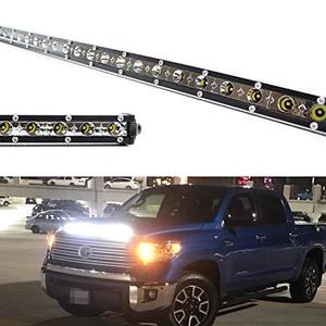 lot 9278 image: iJDMTOY Hood Scoop Mount 36-Inch LED Ultra Slim Light Bar Compatible with 2014-2021 Toyota Tundra, Includes (1) 108W High Power LED Lightbar, Hood Bulge Mounting Brackets & OnOff Switch Wiring Kit