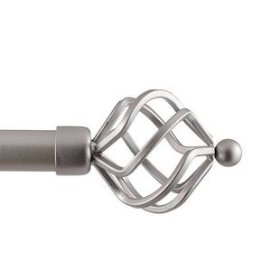 lot 9281 image: Exclusive Home Curtains 1 Torch Curtain Rod and Finial Set