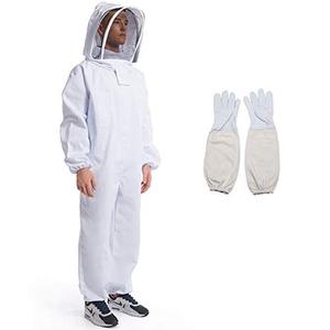 lot 9326 image: Beekeeping Piarist SuitJacket ith Sheepskin Gloves& Ventilated Fencing Veil, Full Body Protective Bee Keeper Outfit for Professional & Beginner (3 Sizes,L,XL,XXL)
