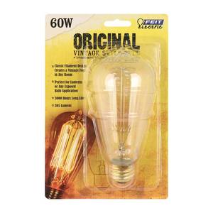 lot 47195 image: 3460102 60W The Original ST19 Vintage Incandescent E26 Medium Bulb - Soft White - Pack of 6