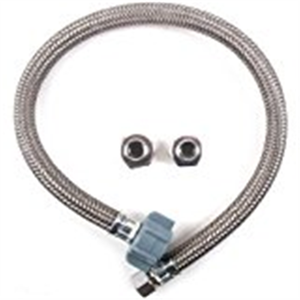 lot 47257 image: BrassCraft B1-20AU D 38 Compression x 12 FIP x 20 Polymer Braid Universal Faucet Water Connector