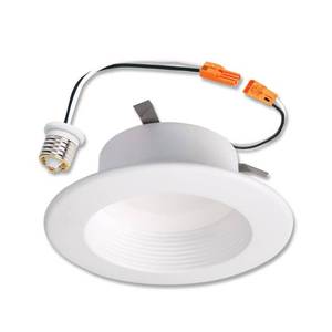 lot 47301 image: Halo Recessed Lighting RL460WH930 4 3000K White LED Baffle-Trim Module
