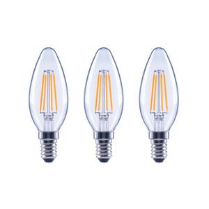 lot 47308 image: EcoSmart 40-Watt Equivalent B11 Candle Dimmable ENERGY STAR Clear Glass Filament Vintage LED Light Bulb Soft White (3-Pack)
