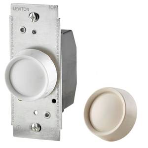 lot 47309 image: Leviton RDL06-TW Rotary Dimmer Knob, 120 Amp, 600 Watts