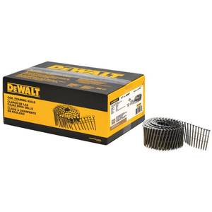 lot 47310 image: DEWALT 2 in. x 0.99 in. Metal Coil Nails 3600 per Box