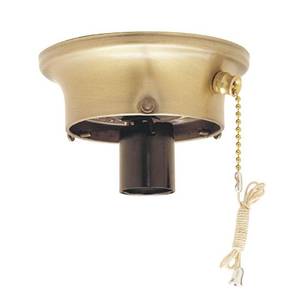 lot 47312 image: Commercial Electric 3-14 in. Brass Glass Shade Holder Kit