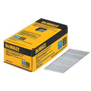 lot 47317 image: DEWALT 2-12 in. x 15-Gauge Glue Bright Steel Angled Finish Nails (1,000 per Box)
