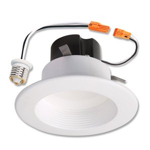lot 49807 image: Halo Recessed Lighting RL460WH930 4 3000K White LED Baffle-Trim Module
