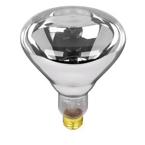 lot 49887 image: Feit Electric 125-Watt Clear BR40 Dimmable Incandescent 120-Volt Infrared Heat Lamp Light Bulb (1-Bulb)