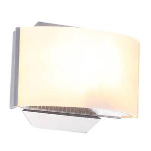 lot 49900 image: Hampton Bay Dakota 1-Light Satin Nickel Sconce with Frosted Glass Shade