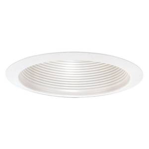 lot 49928 image: Sea Gull Lighting 1157AT White Trim  Baffle Recessed Trims 6 Round Baffle Trim