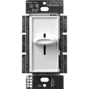 lot 49930 image: Lutron Electronics SFSQ-FH-WH Skylark Fan Controls, Slide, White