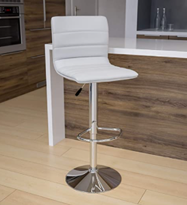 lot 9252 image: White Adjustable BarStool NOCA44060(CN)