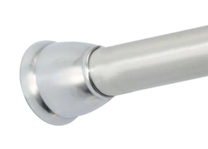 lot 9318 image: SHOWER CURTAIN ROD 80cm. SILVER