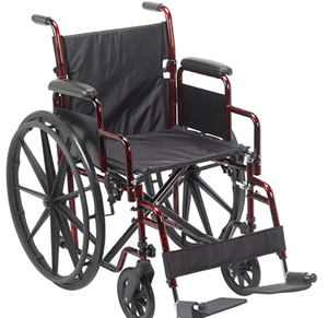 lot 9321 image: NON-MEDICAL WHEELCHAIR REDBLACK