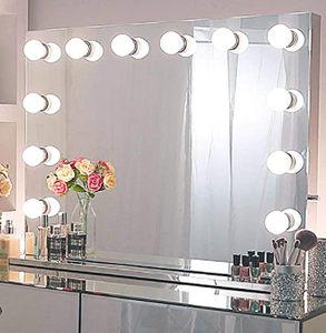 lot 9336 image: CHENDE MIRROR 8065 WHITE MAKEUP MIRROR
